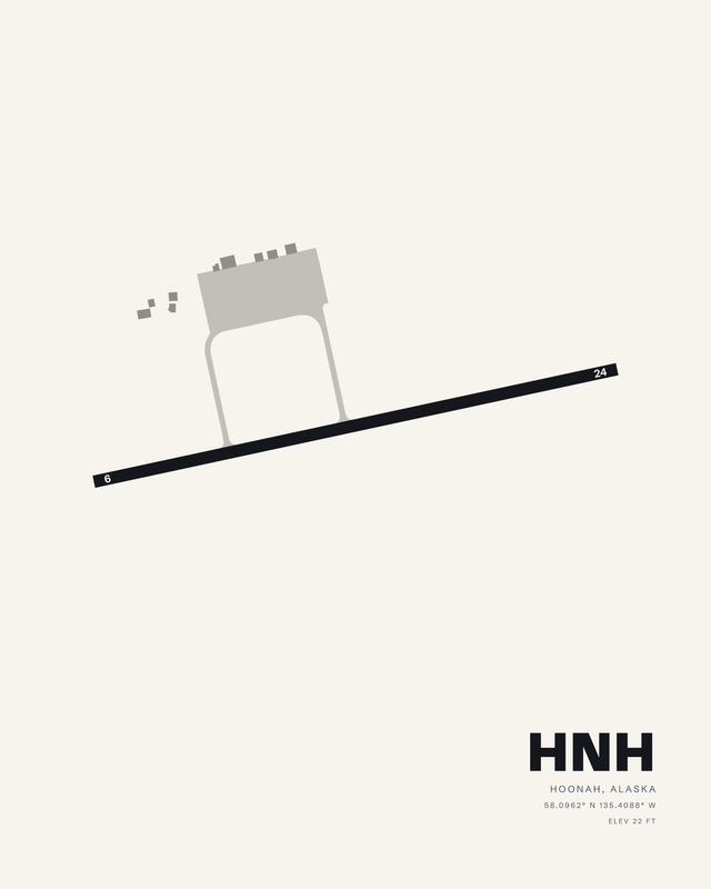 Hoonah HNH airport map print