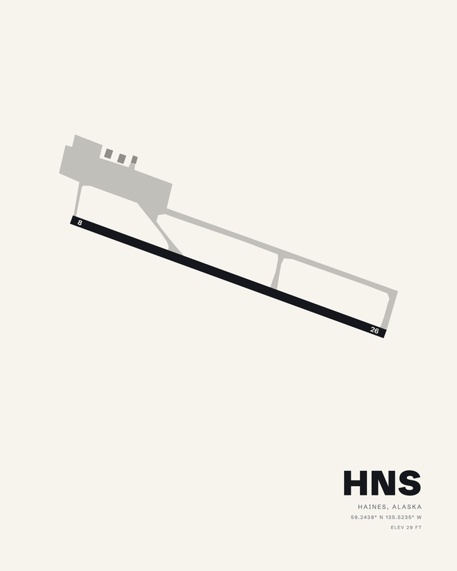 Haines HNS airport map print