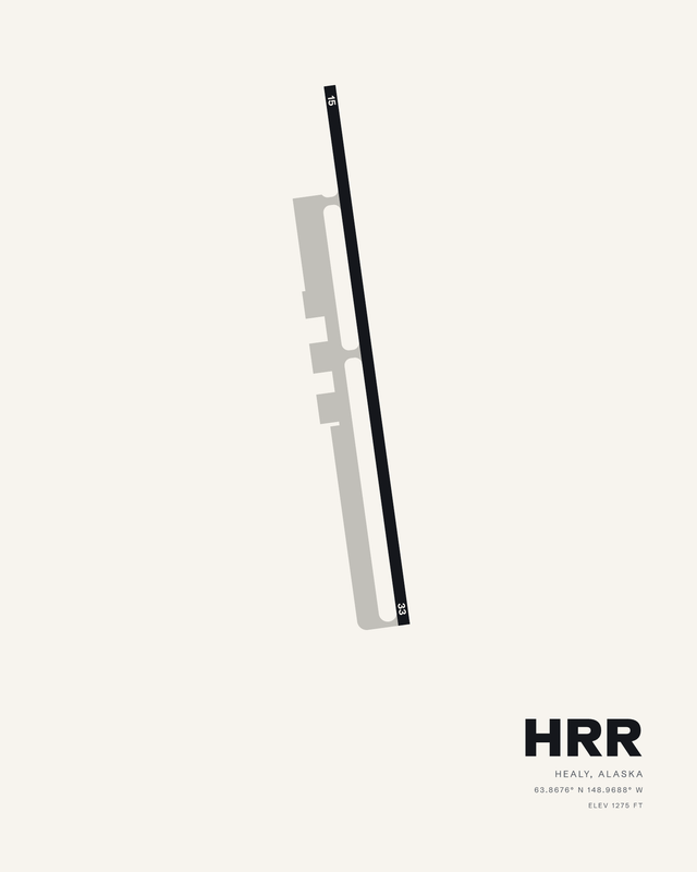 Healy HRR airport map print