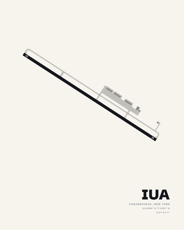 Canandaigua IUA airport map print