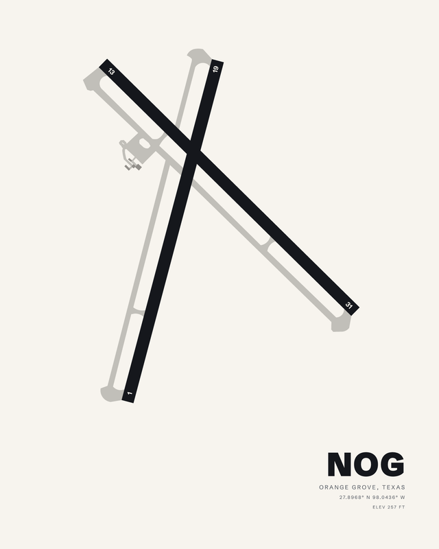 Orange Grove NALF (NOG) airport map print