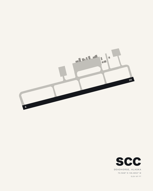 Deadhorse SCC airport map print