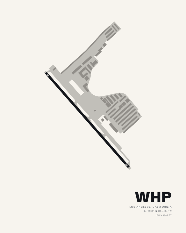 Los Angeles WHP airport map print