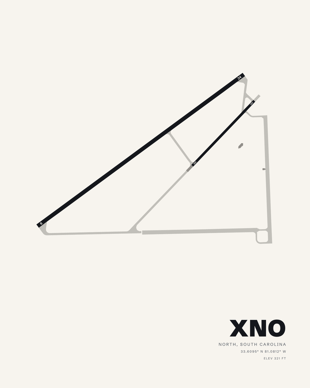 North AF Aux (XNO) airport map print